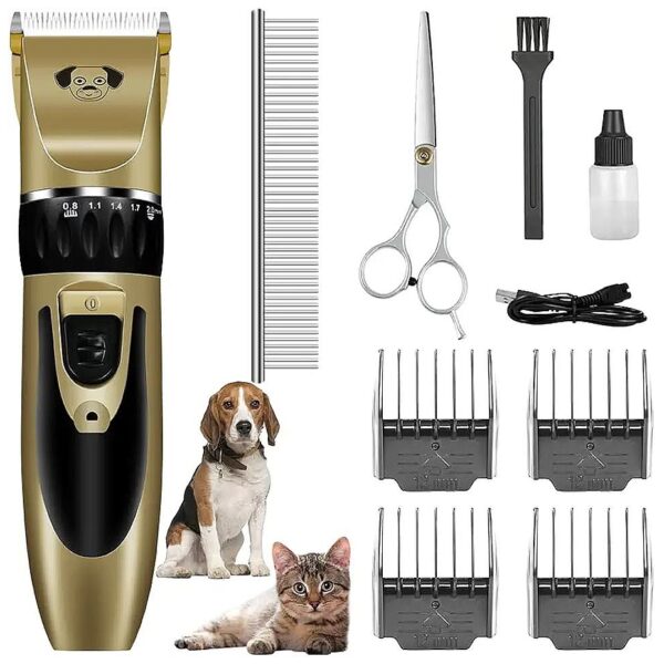 Professional Cordless Dog Grooming Clippers for Thick Coats with Titanium Blade