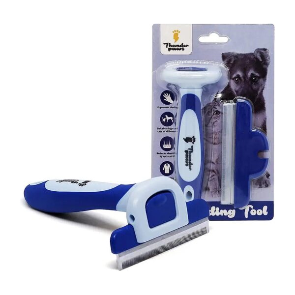 Professional Deshedding Tool with Ergonomic Handle, Non-Slip Grip, and Gentle on Pet Skin