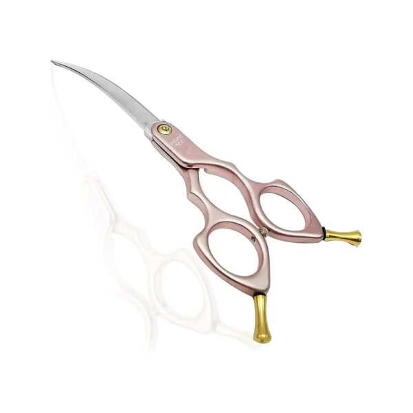 Professional Dog Grooming Scissors with Curved Blades and Lightweight Offset Handle