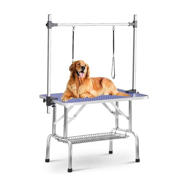 Professional Dog Grooming Table with Adjustable Height and Secure Noose for Pet Grooming