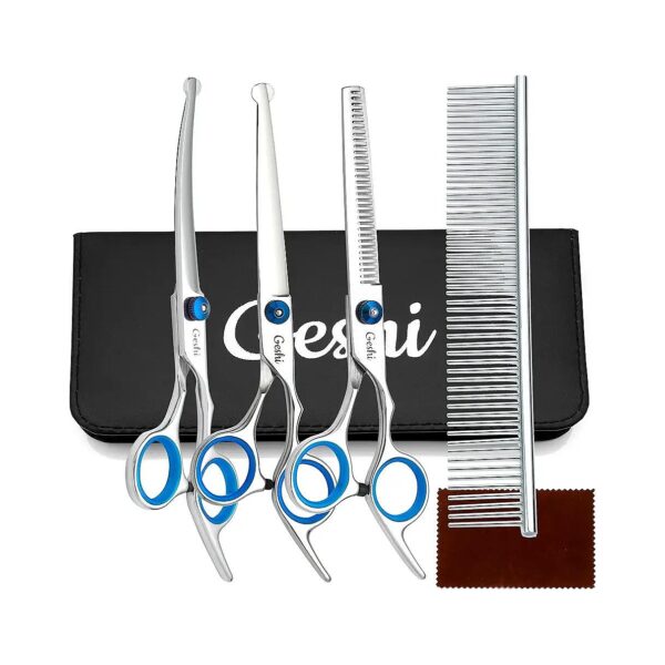 Professional Grade Dog Grooming Scissors Set for Thick Coats