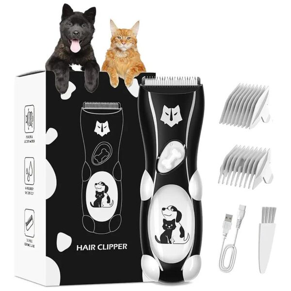 Professional Hair Trimmer Kit for Dogs and Cats with 5 Accessories