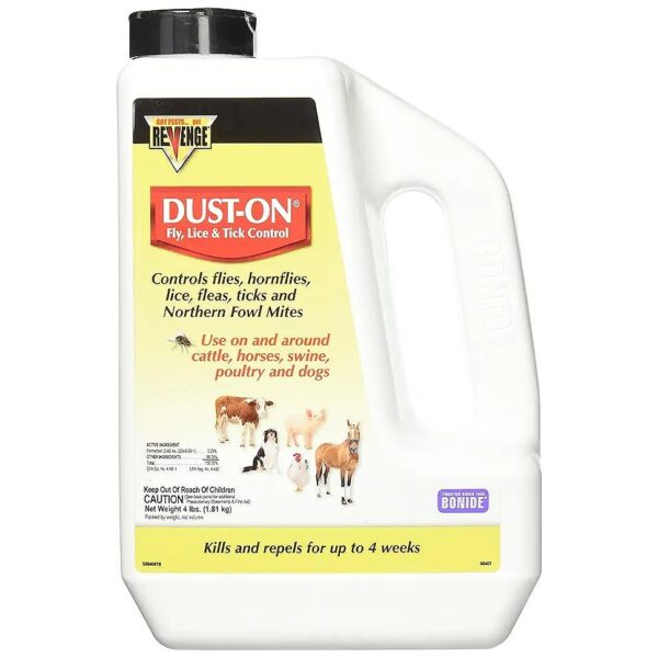 Professional Insecticide Dust-On for Effective Fly, Lice & Tick Control