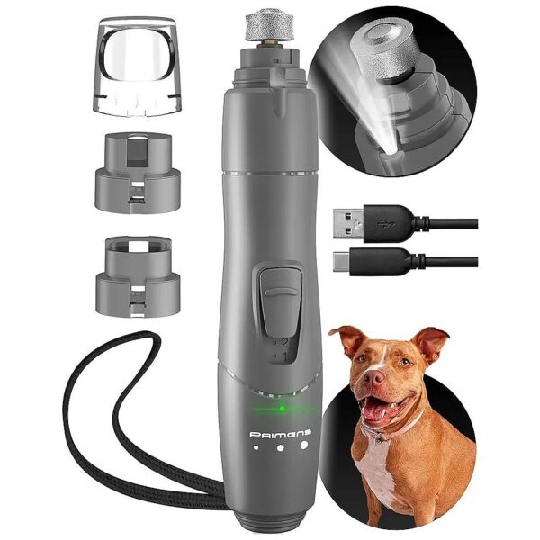 Professional LED Light Dog Nail Grinder for Large, Medium, and Small Breeds