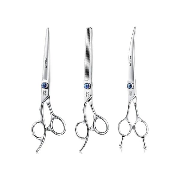 Professional Left Handed Dog Grooming Scissors for Pet Hair Trimming and Thinners