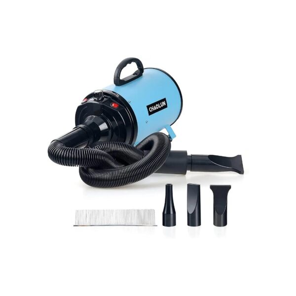 Professional Pet Hair Dryer with 3 Nozzles and Customizable Speed