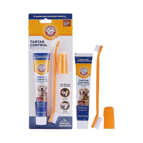 Promote Healthy Gums with Natural Dog Toothpaste and Tartar Control Kit