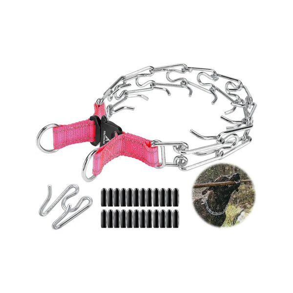 Prong Collar with Quick-Release Buckle for Dogs - Adjustable, Pinch-Train, and Extendable