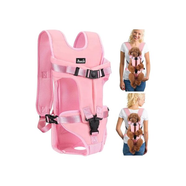 Protective and Adjustable Pet Carrier Backpack for Small to Medium Size Dogs