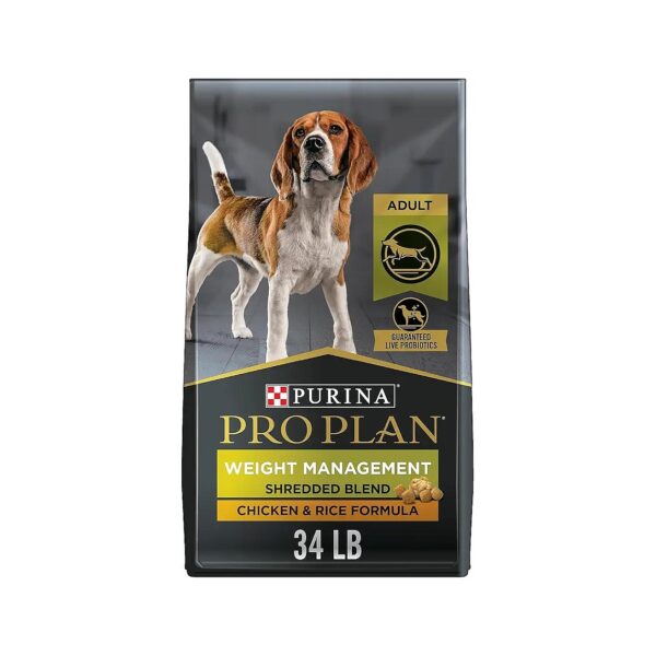 Protein-Rich Adult Dog Food with Chicken and Rice Formula for Weight Management