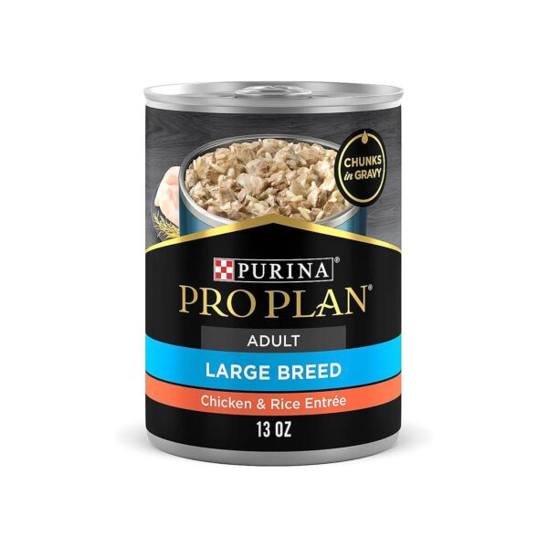 Protein-Rich Adult Dog Food with Gravy and Chicken for Large Breeds