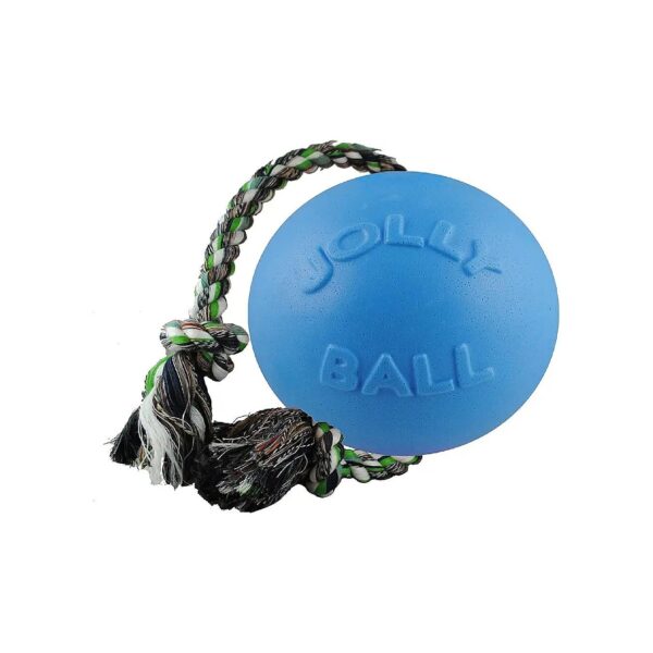 Puncture Resistant Dog Toy with Ball and Rope for Medium Size Dogs Blueberry Fragrance