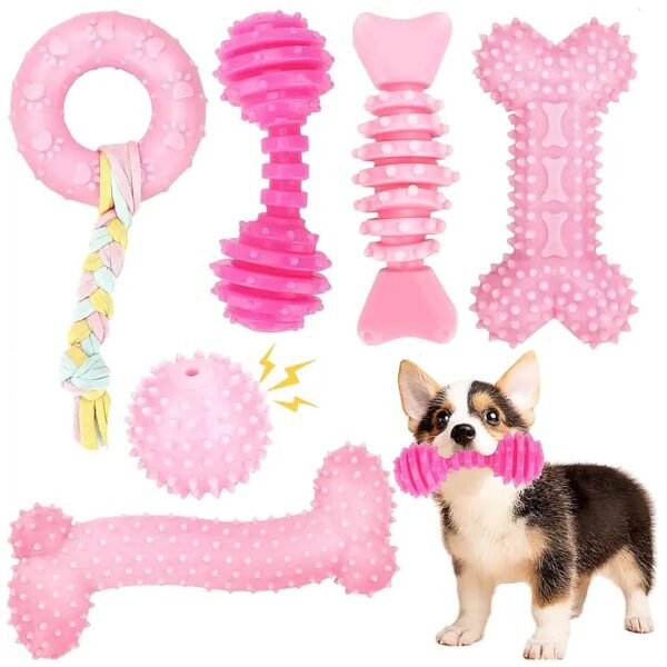 Puppy Chew Toys for Small Breed Dogs, 6 Pack of Durable and Soft Toys