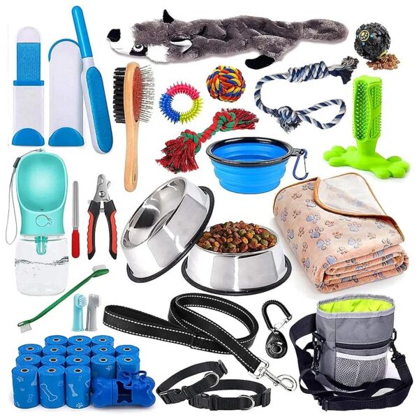 Puppy Starter Kit Essential Dog Supplies for Small and Medium Breeds, 39 Pieces in Total