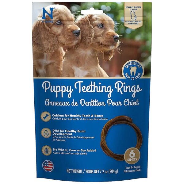 Puppy Teething Rings with Peanut Butter Flavor and DHA Support