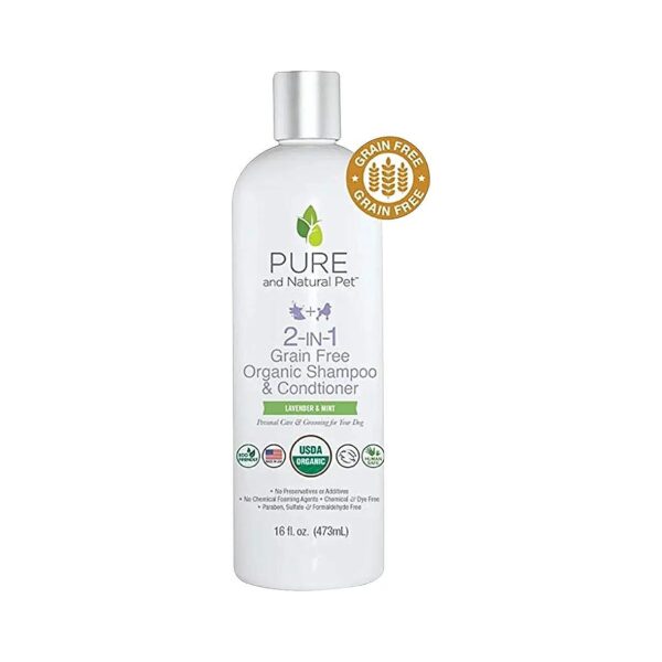 Pure and Natural 16 oz Shampoo and Conditioner for Dogs with Grain Free Formula