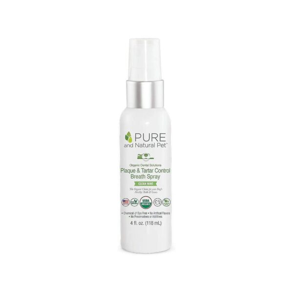 Pure and Natural Dog Dental Solution for Organic Plaque and Tartar Control Breath Spray