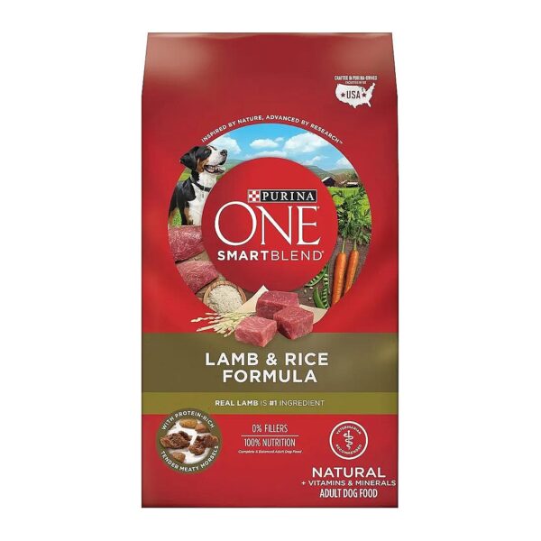 Purina ONE Red Bag Dog Food with Lamb and Rice for Adult Dogs