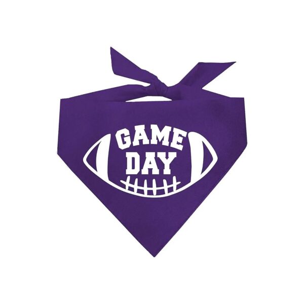 Purple Game Day Football Dog Bandana Custom Made USA for Small Dogs