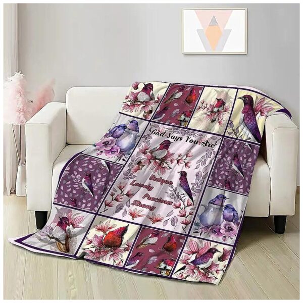 Purple Lightweight Durable Blanket for Women Toddler Pet Gift