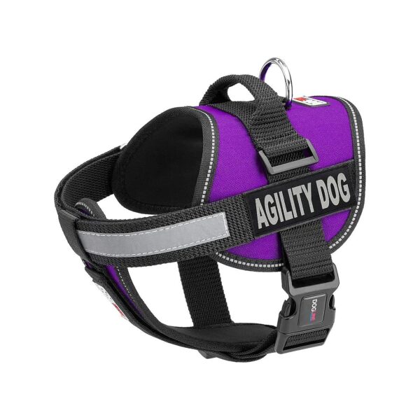 Purple Neoprene Vest Harness for Small Dogs with Built-in Handle and Adjustable Straps