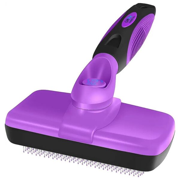 Purple Pet Brush for Dogs and Cats with Large Hair and Sensitive Skin