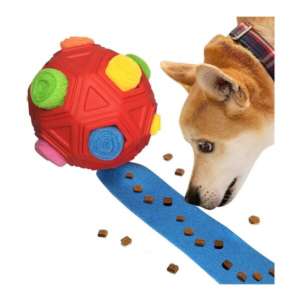 Puzzle Feeder Snuffle Ball with Treat Dispenser for Medium-Sized to Small Dogs