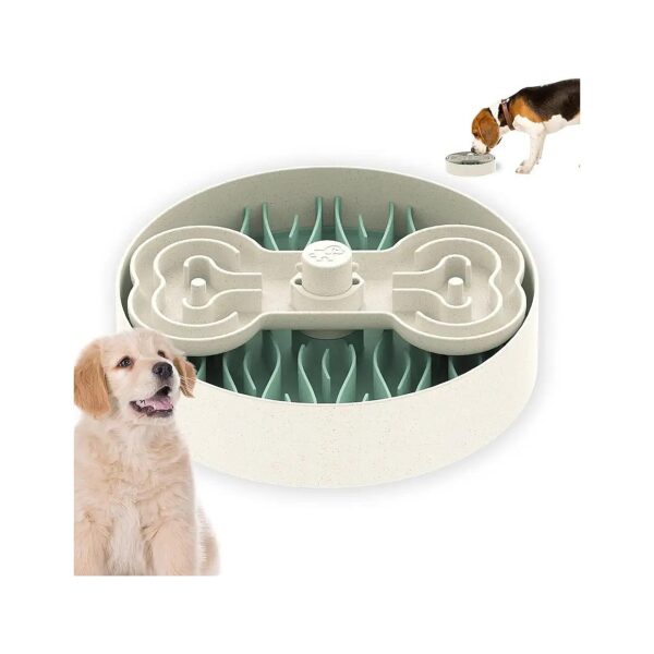 Puzzle Food Bowl for Large Breed Dogs Slow Feeder Dog Bowl for Dry Wet Raw Food