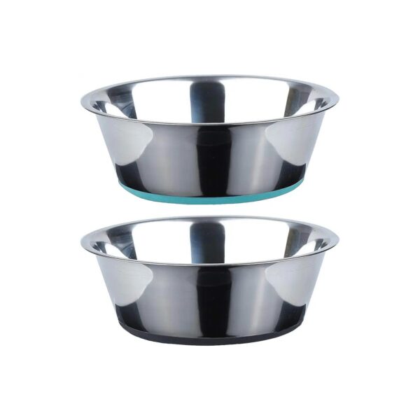 Quality Stainless Steel Dog Bowls for Multiple Pets with Anti-Slip Bottom