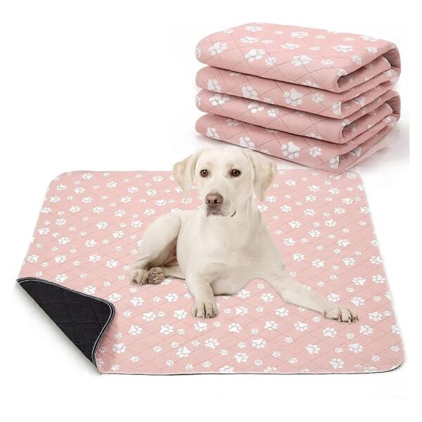 Quick Absorption and Leak-Proof Reusable Puppy Training Pads in Pink