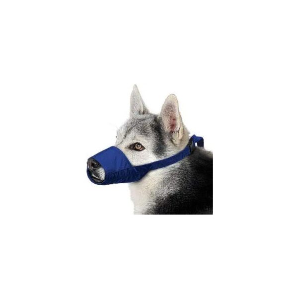 Quick Release Muzzle with Plastic Buckle Blue Nylon Size Large