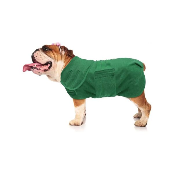 Quick-Drying Microfiber Dog Bathrobe with Adjustable Waist and Neck for Small Dogs