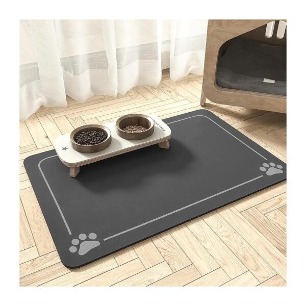 Quick-Drying Pet Feeding Mat for Food and Water Bowls, Stain-Free Guaranteed