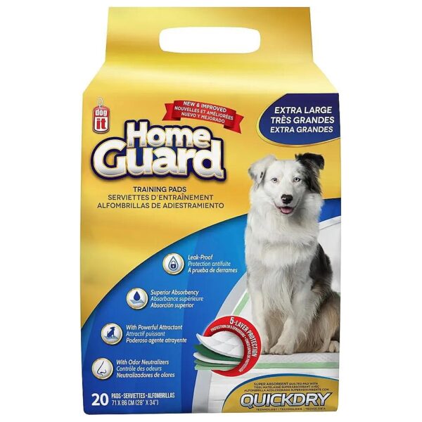 Quickdry Technology Puppy Training Pads, 20 Pack, Super Absorbent, XL Size