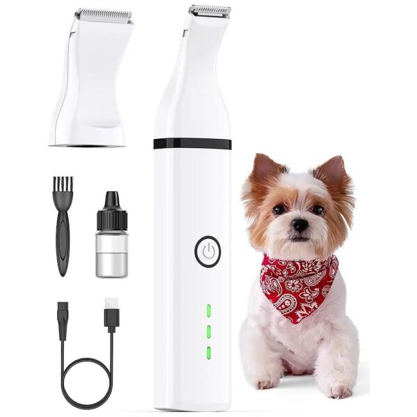 Quiet Cordless Dog Paw Trimmer for Small Dog Trimming and Grooming