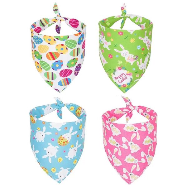 Rabbit Easter Pattern Dog Bandana for X-Large Large Dogs