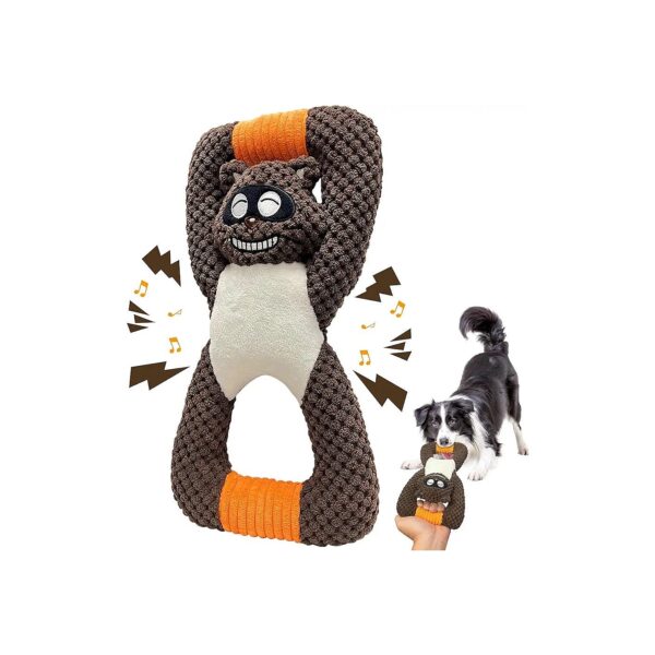 Raccoon Inspired Squeaky Squeaker Dog Toys for Small Medium Large Breed Dogs of All Sizes