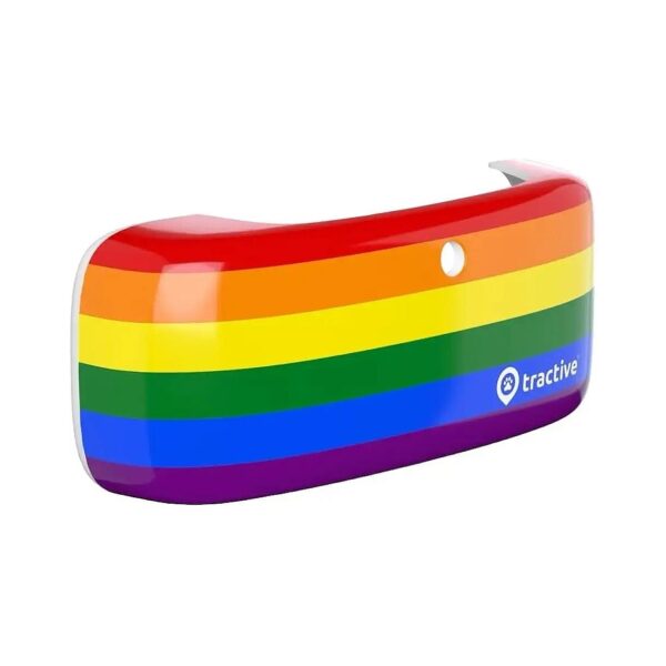 Rainbow Pride GPS Dog Tracker Cover for Tractive Device