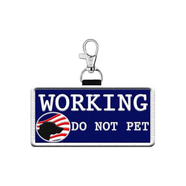 RaspberryBlue Working Dog Do Not Pet Identification Tag