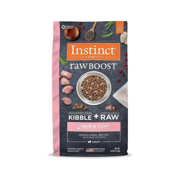 Raw Boost Skin and Coat Health Grain Free Dry Dog Food with Chicken