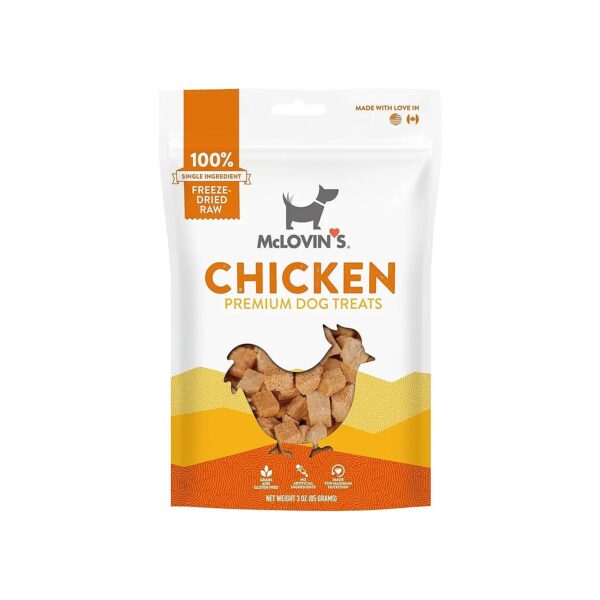 Raw Chicken Freeze Dried Treats for Dogs Cats High Protein Single Ingredient