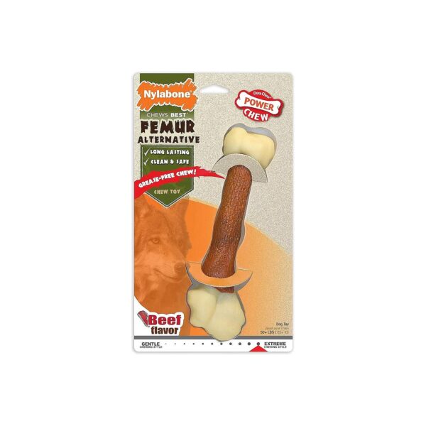 Rawhide Alternative Dog Chew Toy for Heavy Chewers with Bristles