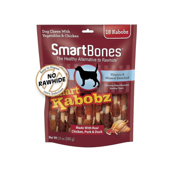 Rawhide-Free Dog Chews with Chicken, Pork, and Duck Flavor