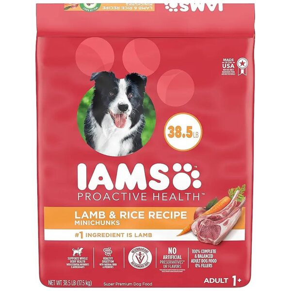 Real Lamb and Rice Recipe Dry Dog Food for Adult Dogs Nutrition