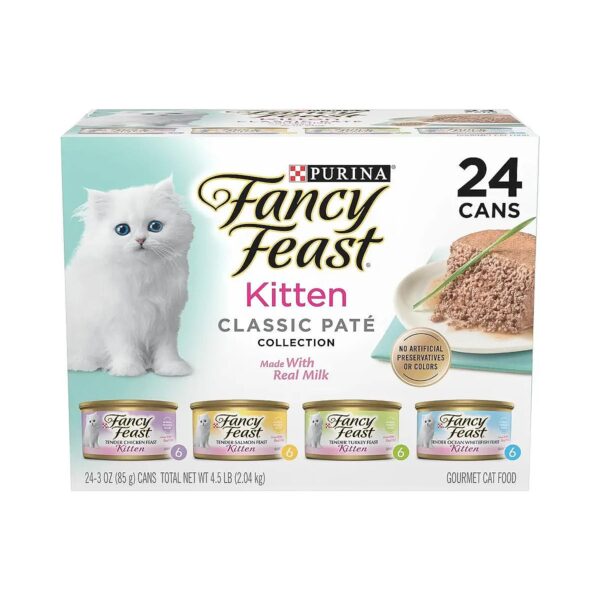 Real Ocean Whitefish, Turkey, Chicken and Salmon Wet Kitten Food Variety Pack