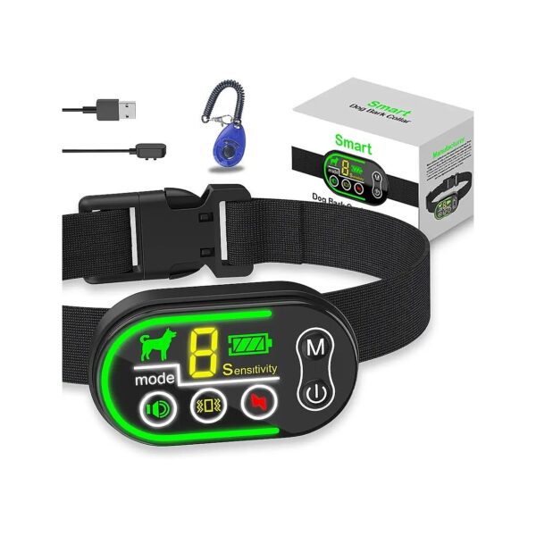 Rechargeable Anti Bark Collar for Small Medium and Large Dogs - Adjustable Sensitivity