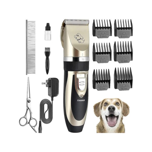 Rechargeable Dog Hair Clipper Kit with Cordless Design and Easy Blade Changes