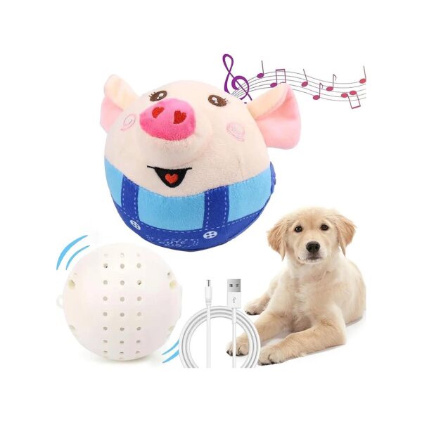 Rechargeable Dog Toy for Small Medium Large Dogs with Music Recording and Moving Balls