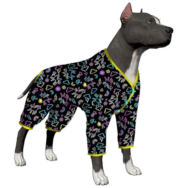 Recovery Dog Pajamas for Large Dogs - Stretch Knit Fabric and No-Tug Design