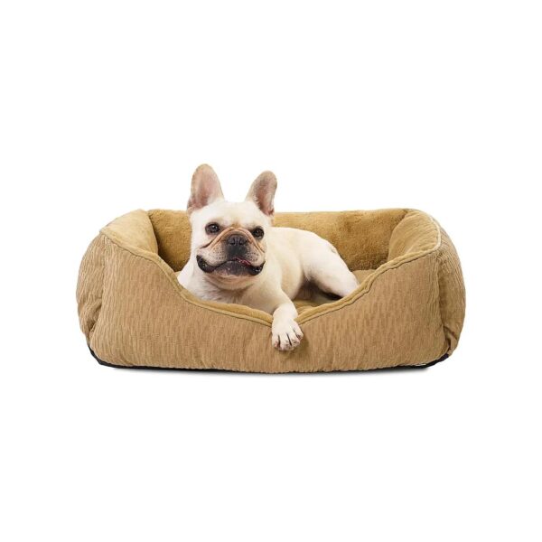 Rectangle Orthopedic Dog Bed with Comfy Cushion and Waterproof Surface for Medium Dogs